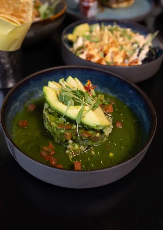A bowl of farro ceviche
