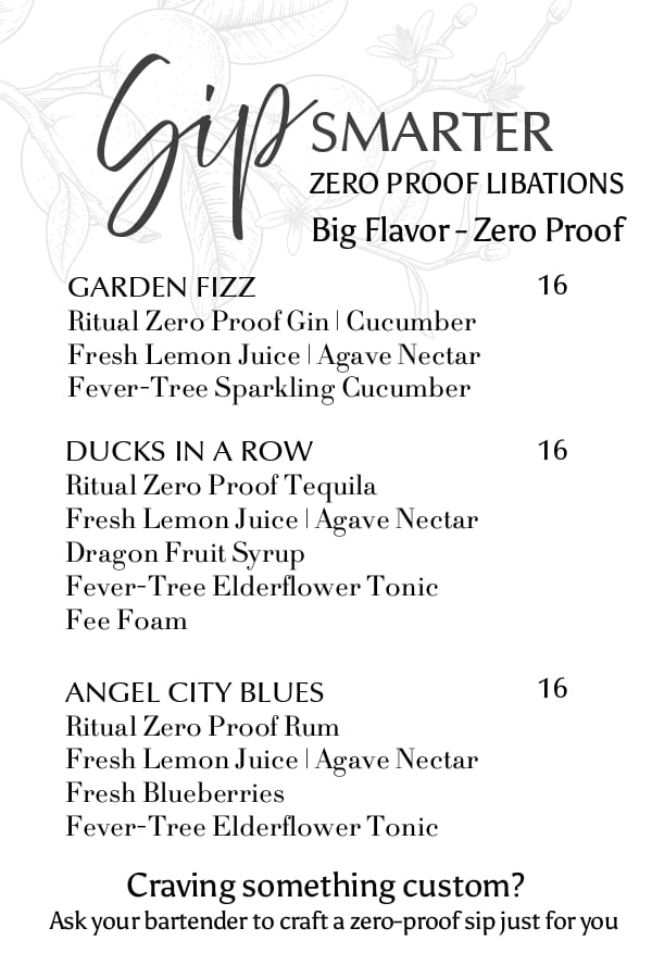 a list of mocktails