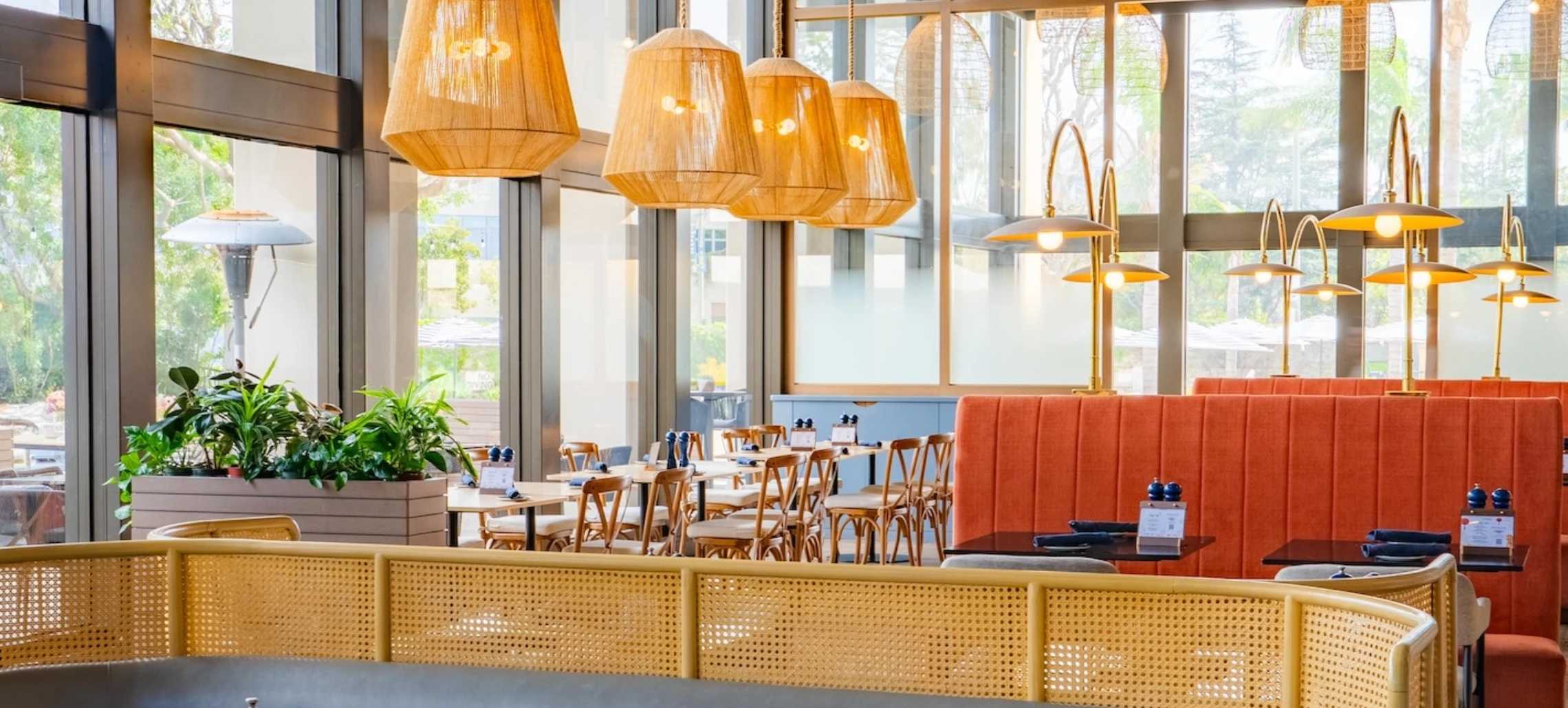 Customer seating at the Peel Craftbar & Kitchen in Anaheim, CA
