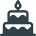 a birthday cake icon
